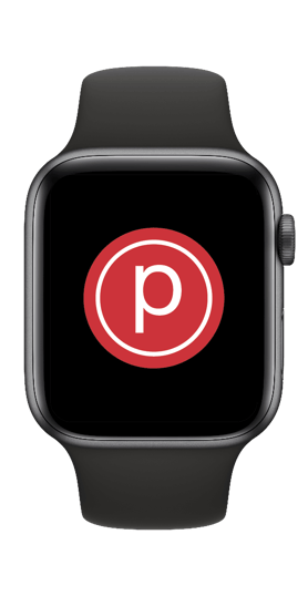 Apple watch displaying Pure Barre logo