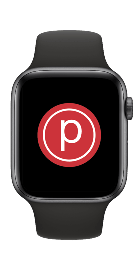 Apple watch displaying Pure Barre logo